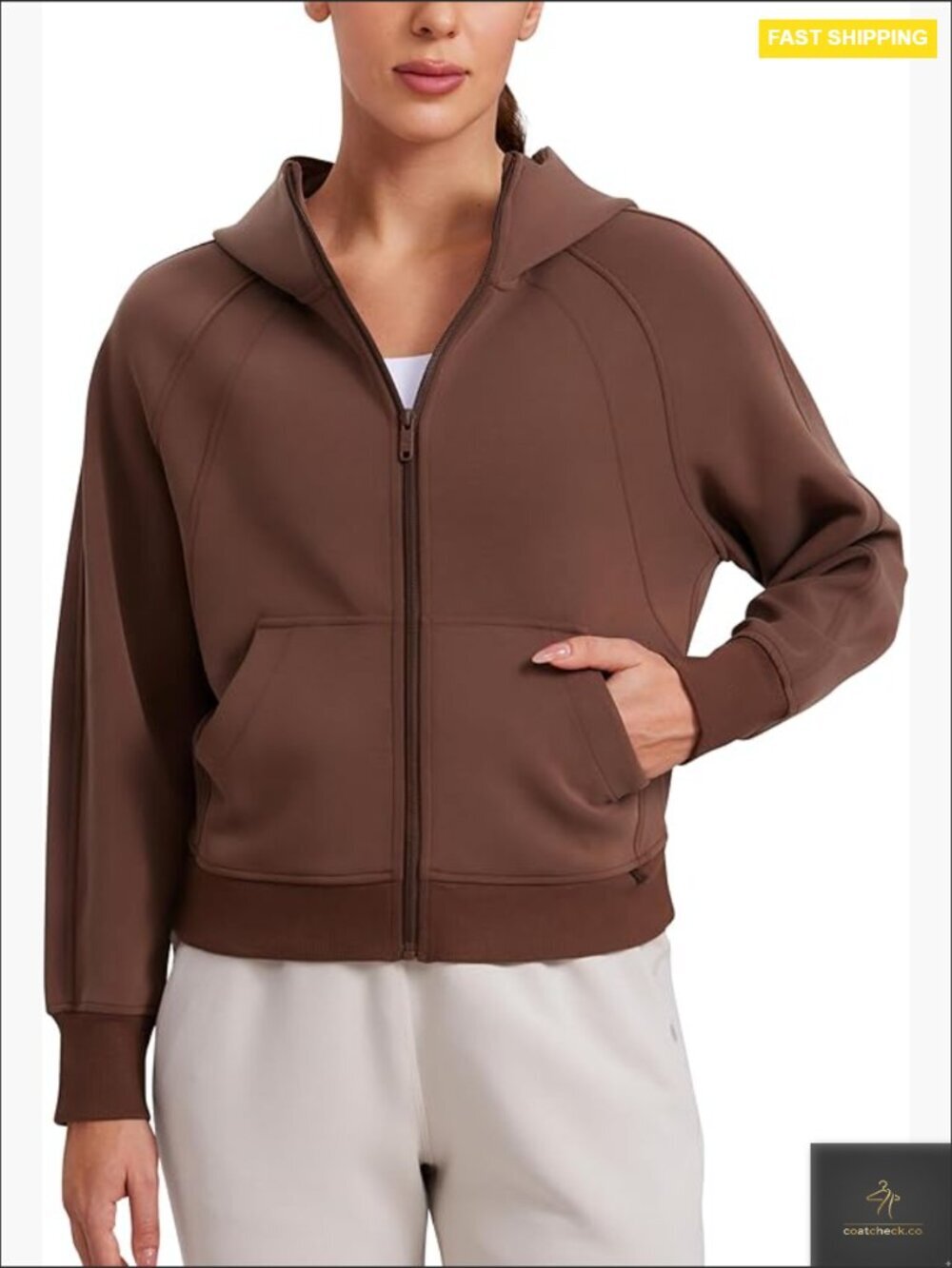 Full Zip Up Hoodie Buttery Soft Athletic Jacket Casual Lounge Relaxed Fit